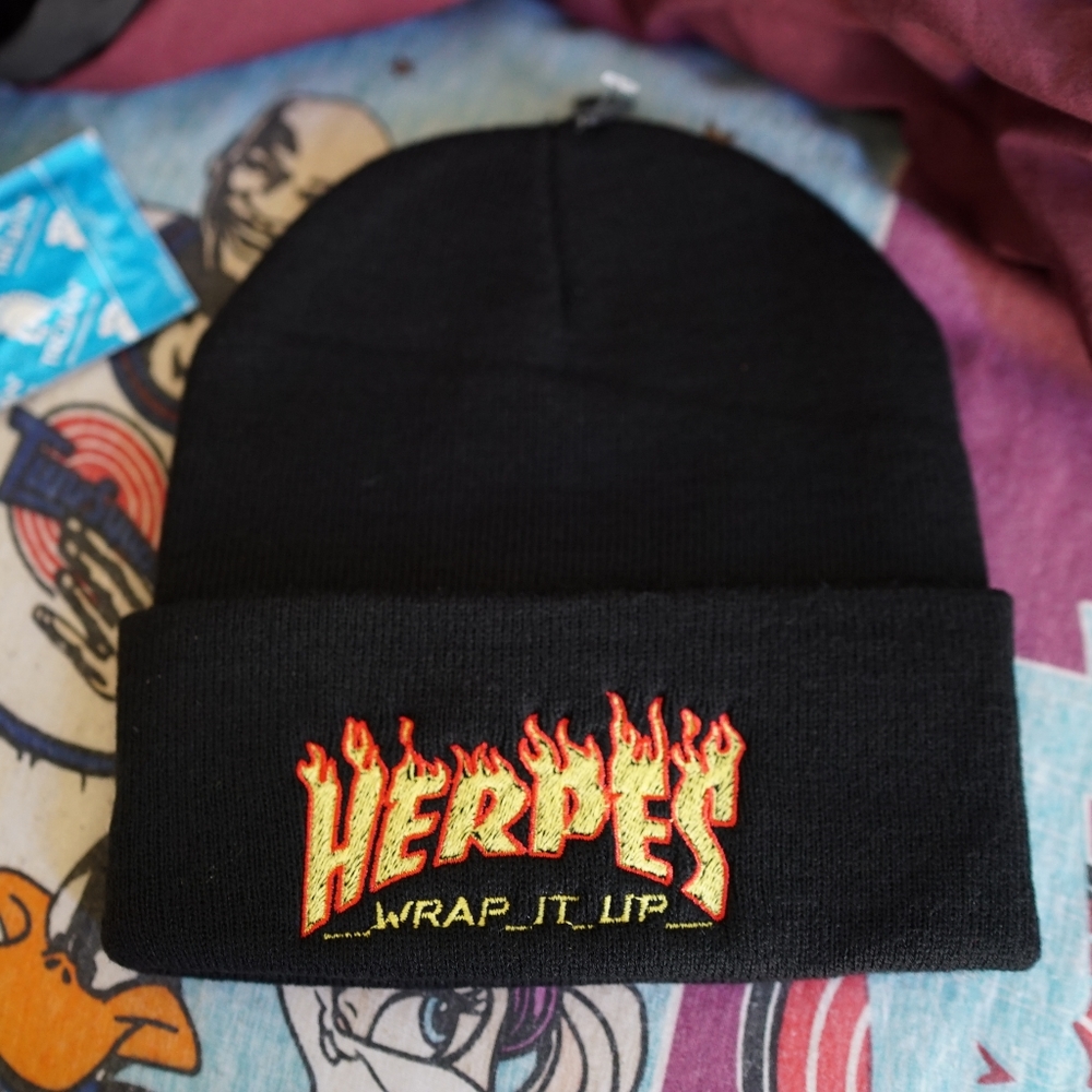 Thrasher Magazine x Herpes Collab Beanie Hat